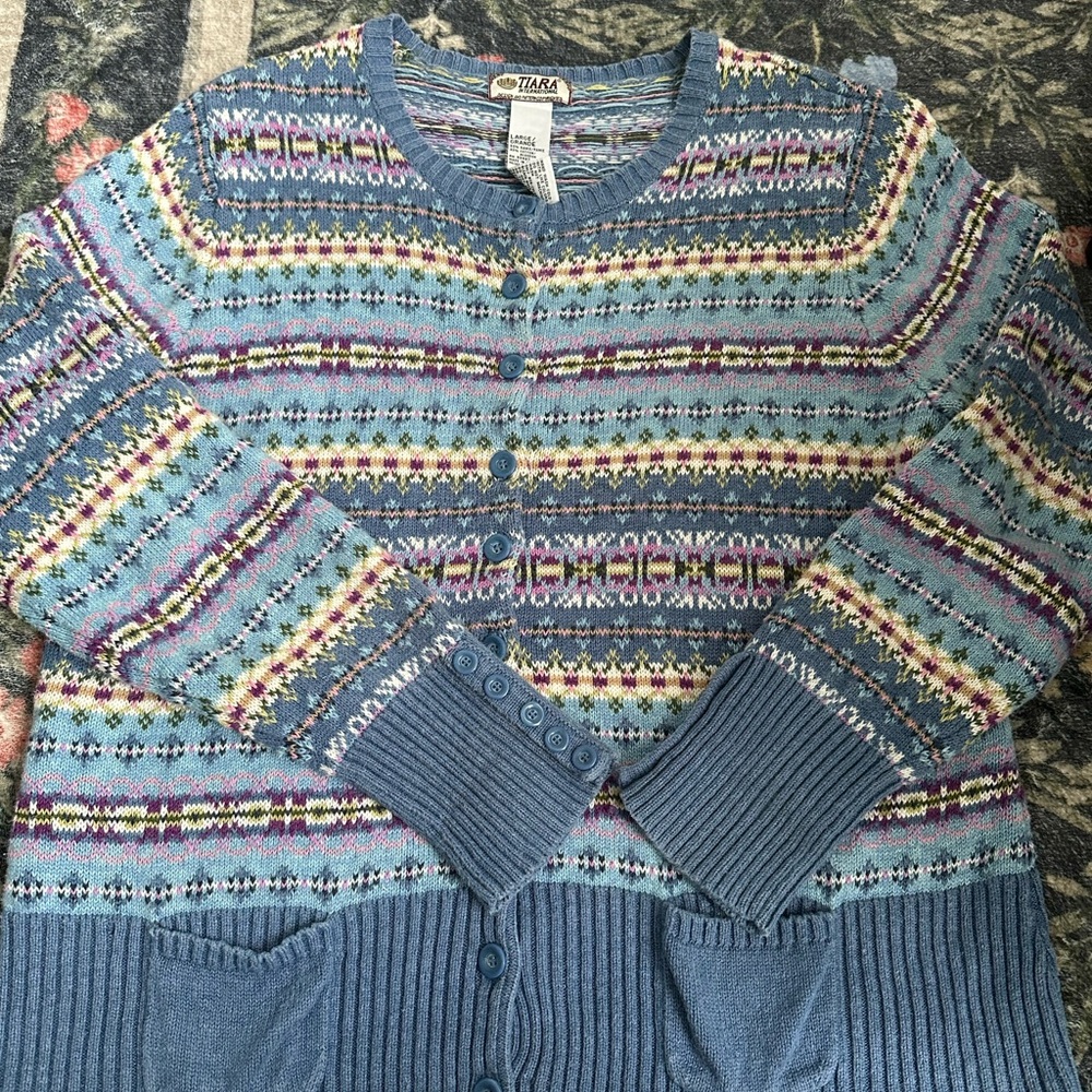 Tiara Multicolor Patterned Cardigan - Picture 4 of 8